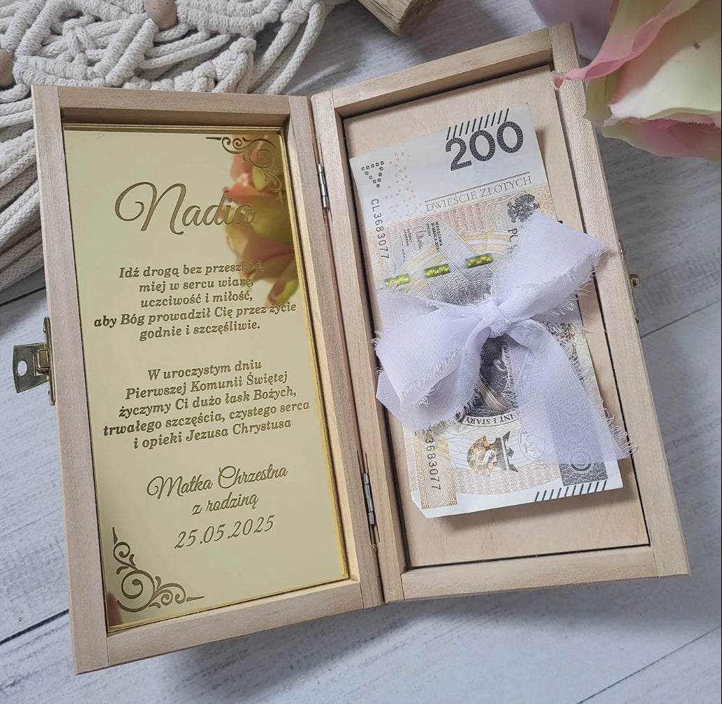 Pudełko z życzeniami: Pamiątka Pierwszej Komunii
