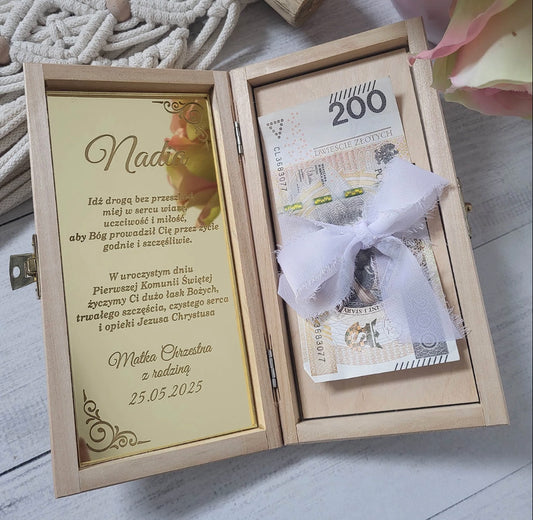 Pudełko z życzeniami: Pamiątka Pierwszej Komunii